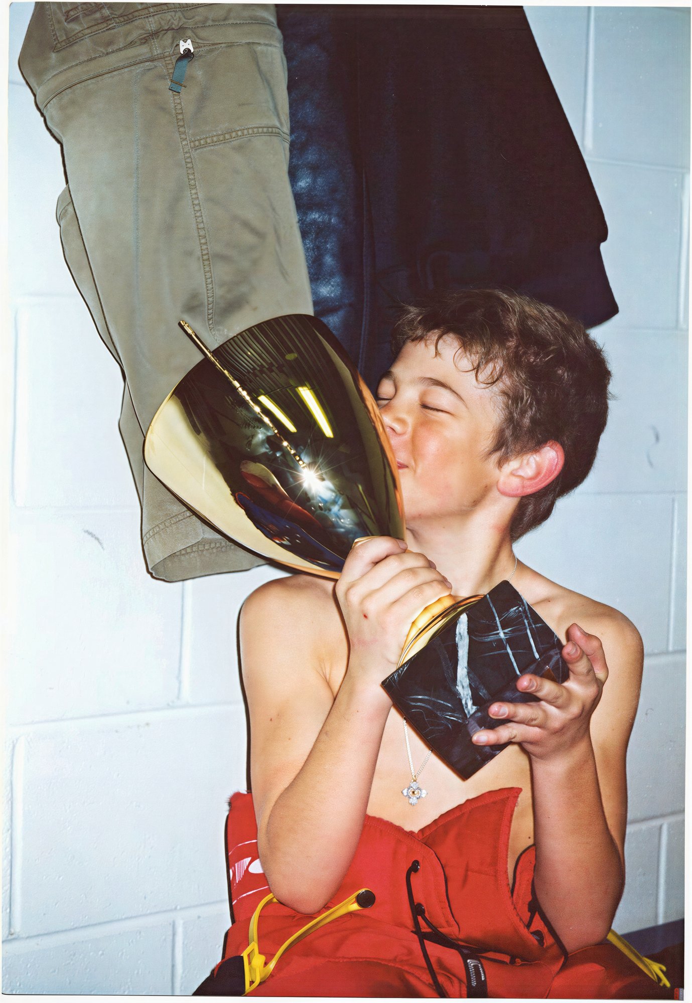 Andreas Apostle with the championship cup.