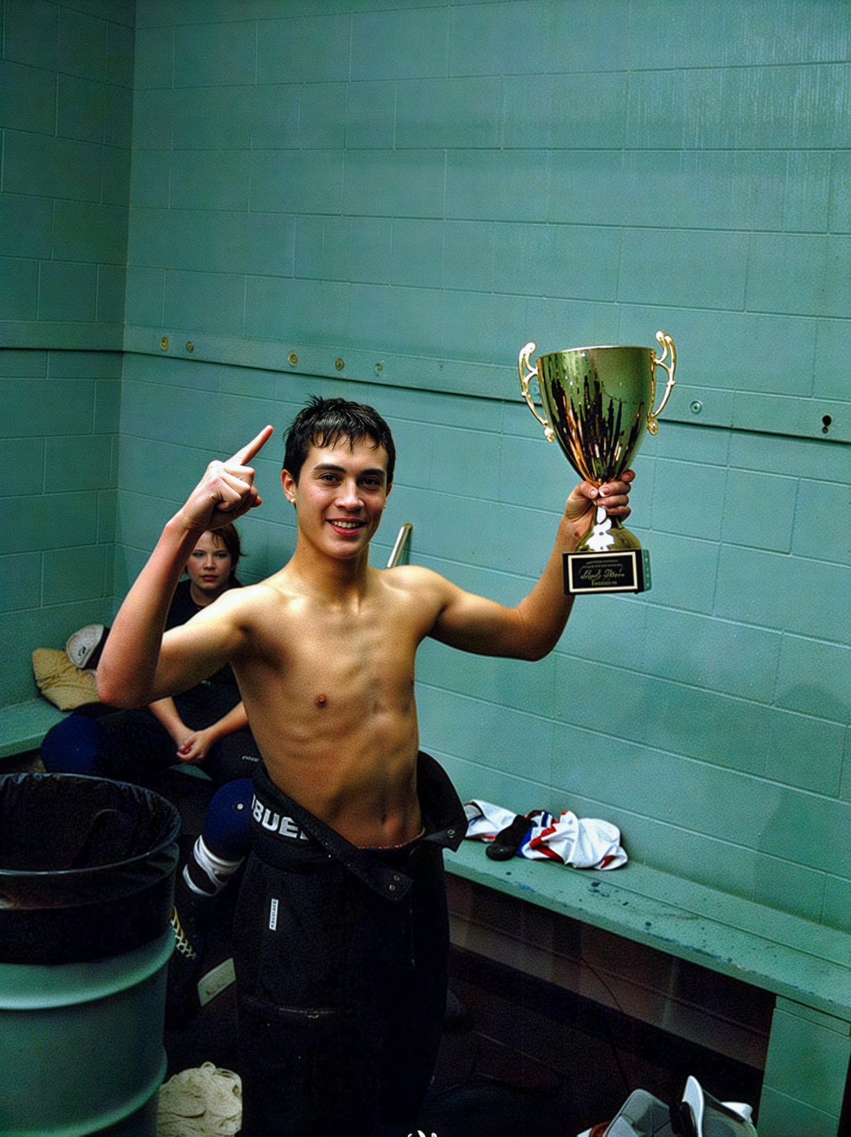 Barrett Chow was banging players all over the ice.