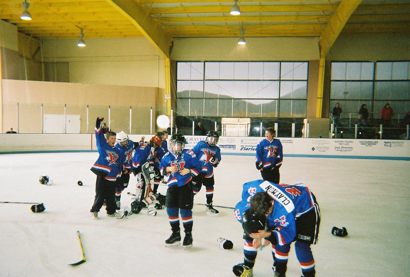 Winning celebration