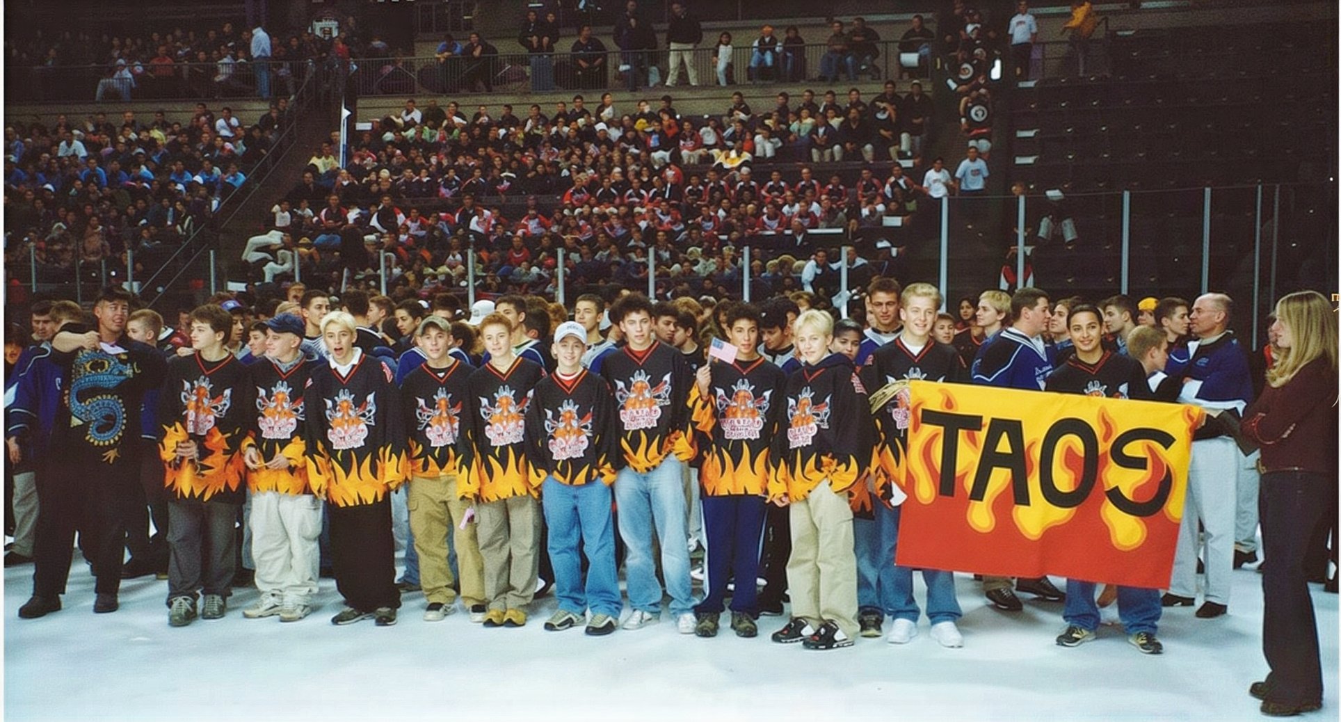 The Colorado Springs tournament in 2001 had about 40 teams, with an Olympic style march in!