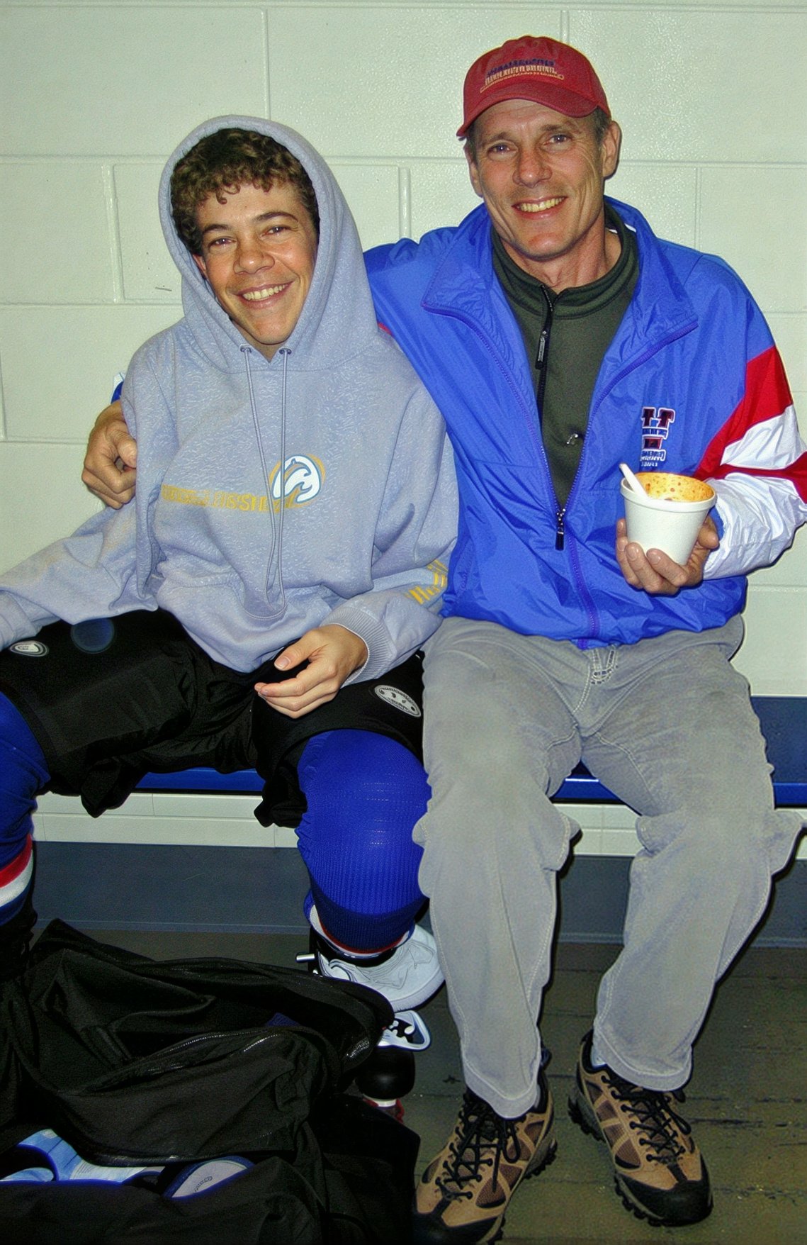 Coach Scott Hovey with Andreas Apostol
