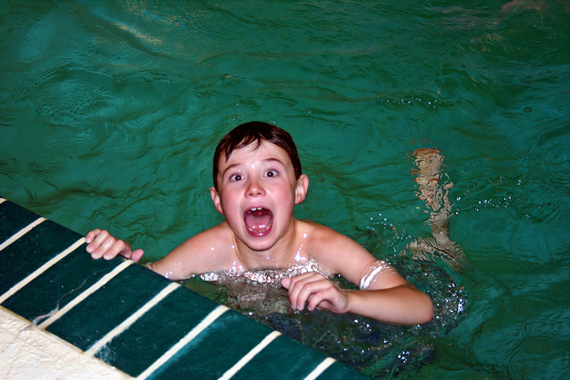 The end of year party had a pool!
