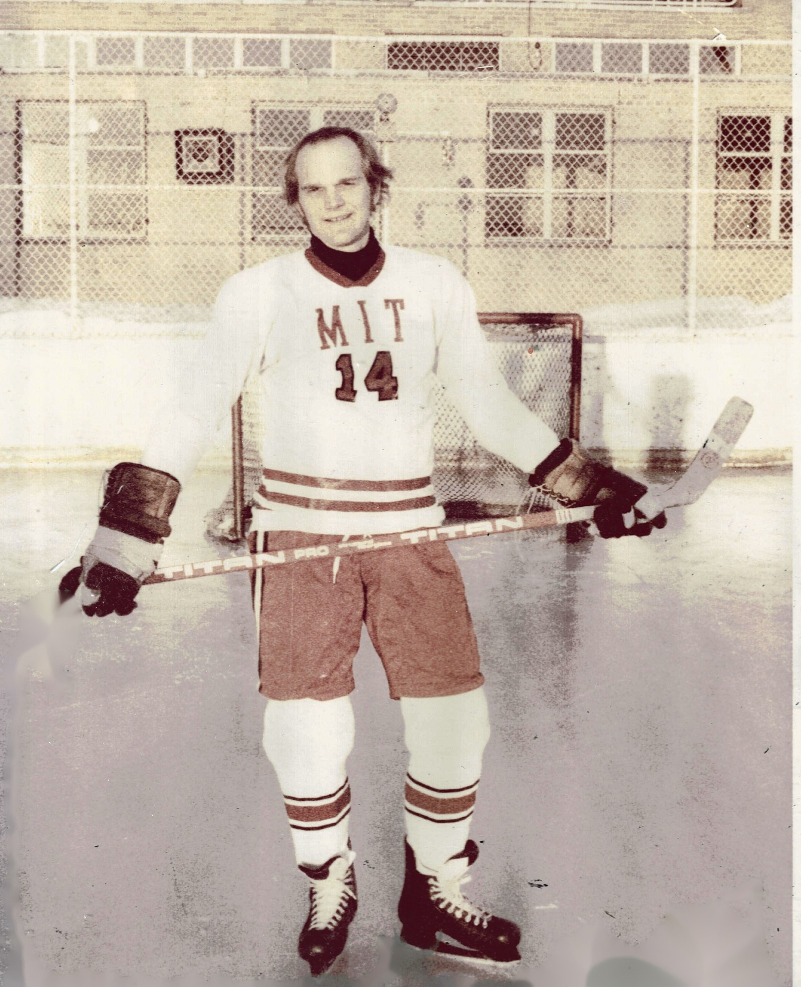 Barry Biegler in his MIT hockey uniform, 1977