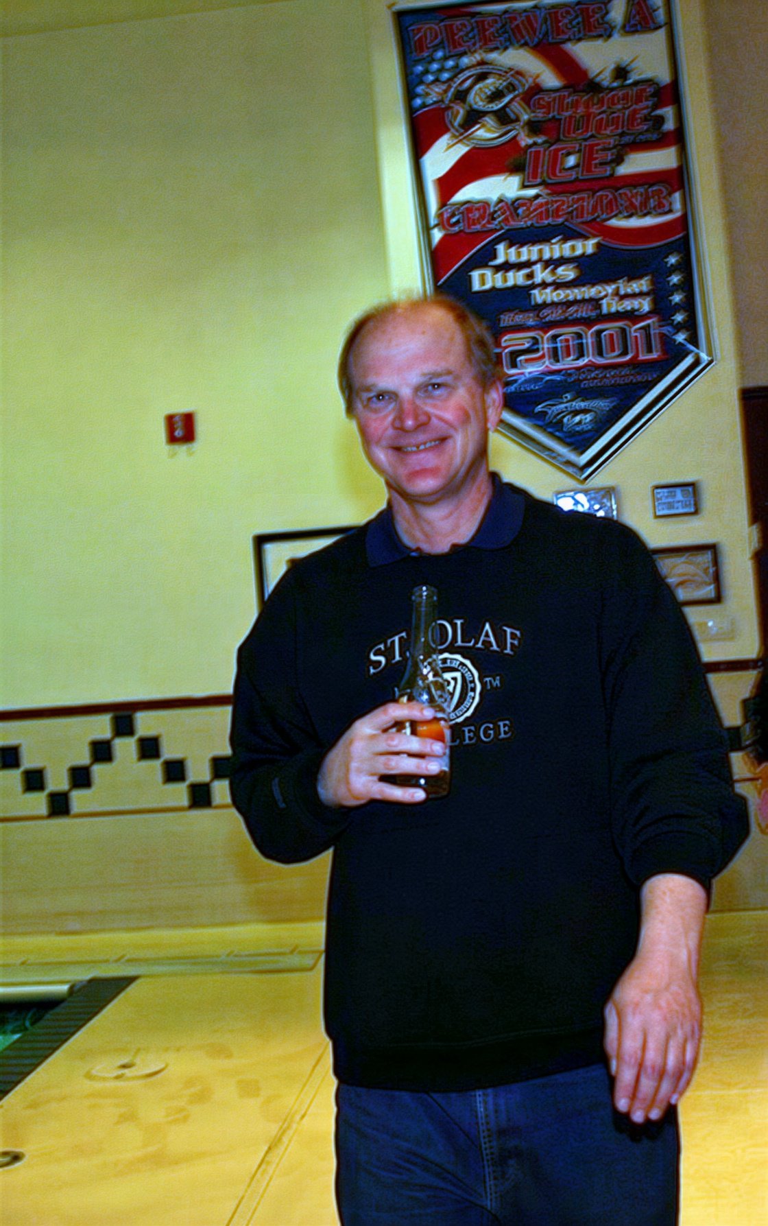 Coach Barry Biegler enjoying the end of year party