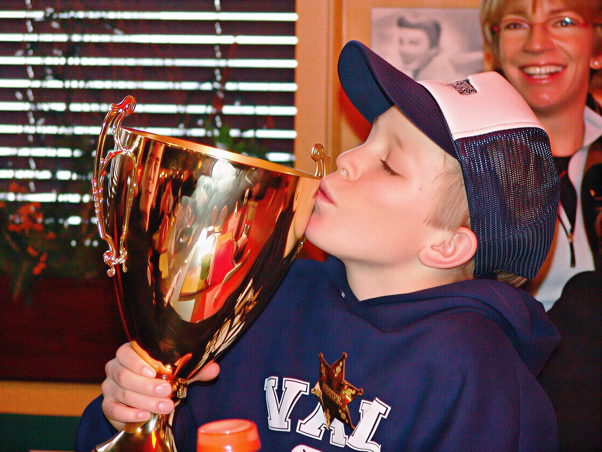 Blake Armstrong and happy Mom Shannon!
Blake was one of the smallest kids on the team, but also the one of the toughest.  He was always ready to play!
