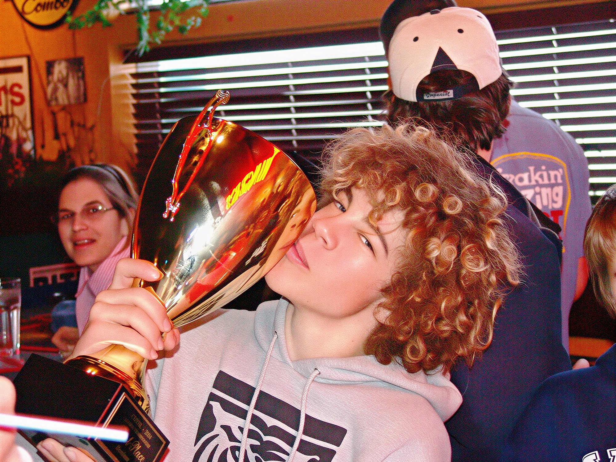 Captain Andreas Apostol - he played hard every game all year!   We think his hair needs to be longer...