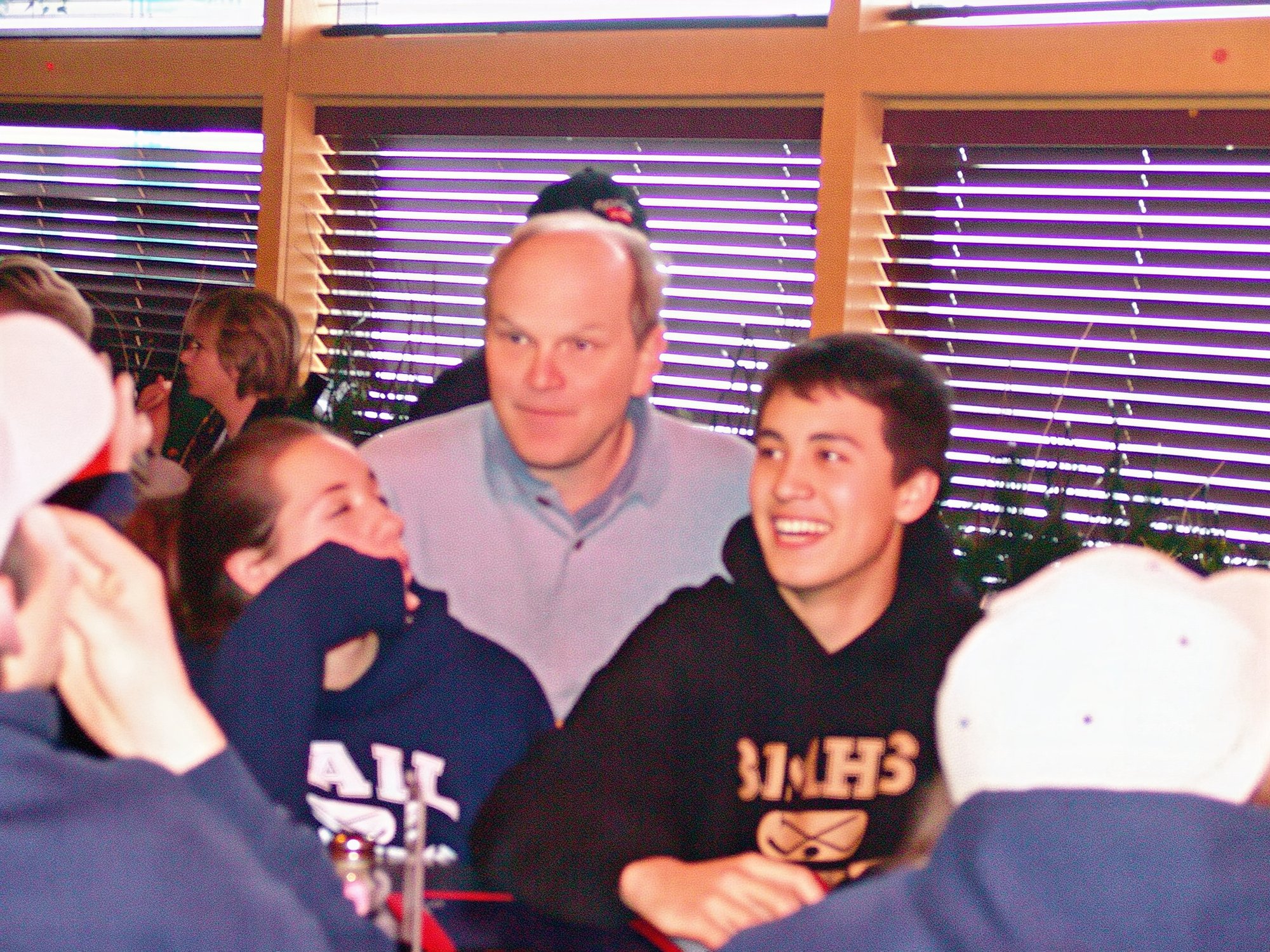 Coach Barry Biegler with Mckenzie Stevens and Barrett Chow